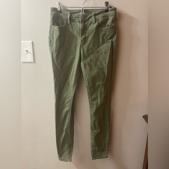 Women’s Old Navy Rockstar Super Skinny Mid Rise Green size 6 Jeans - Picture 1 of 1